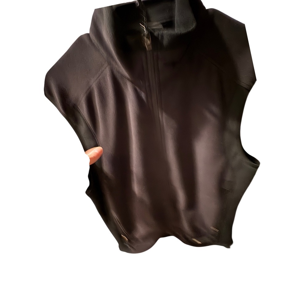 Mens Black Fleece Vest REI‎ Gorpcore Outdoor Zip Up Vest Size Large